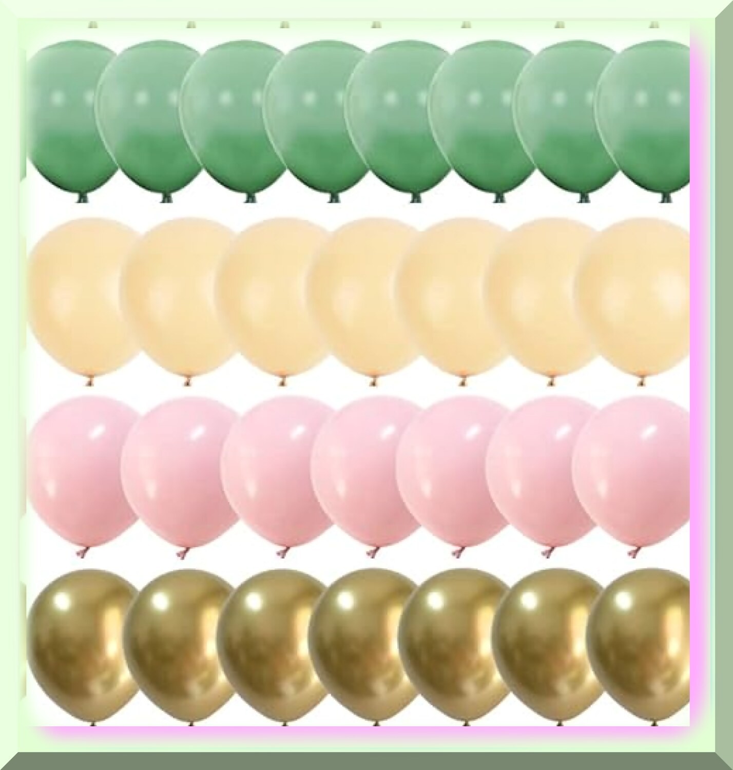 Sage Green Latex Balloon Bouquet for Celebrations