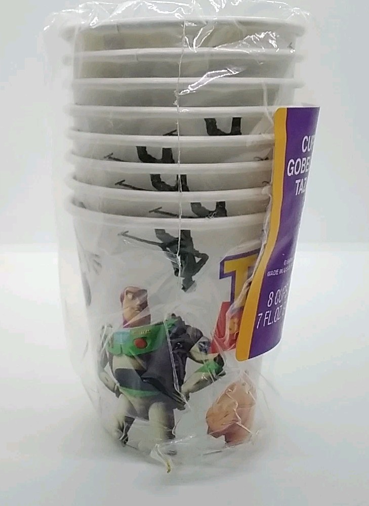 Disney Toy Story (8) Paper Party Drinking Cups 7oz 1995 – MIP!