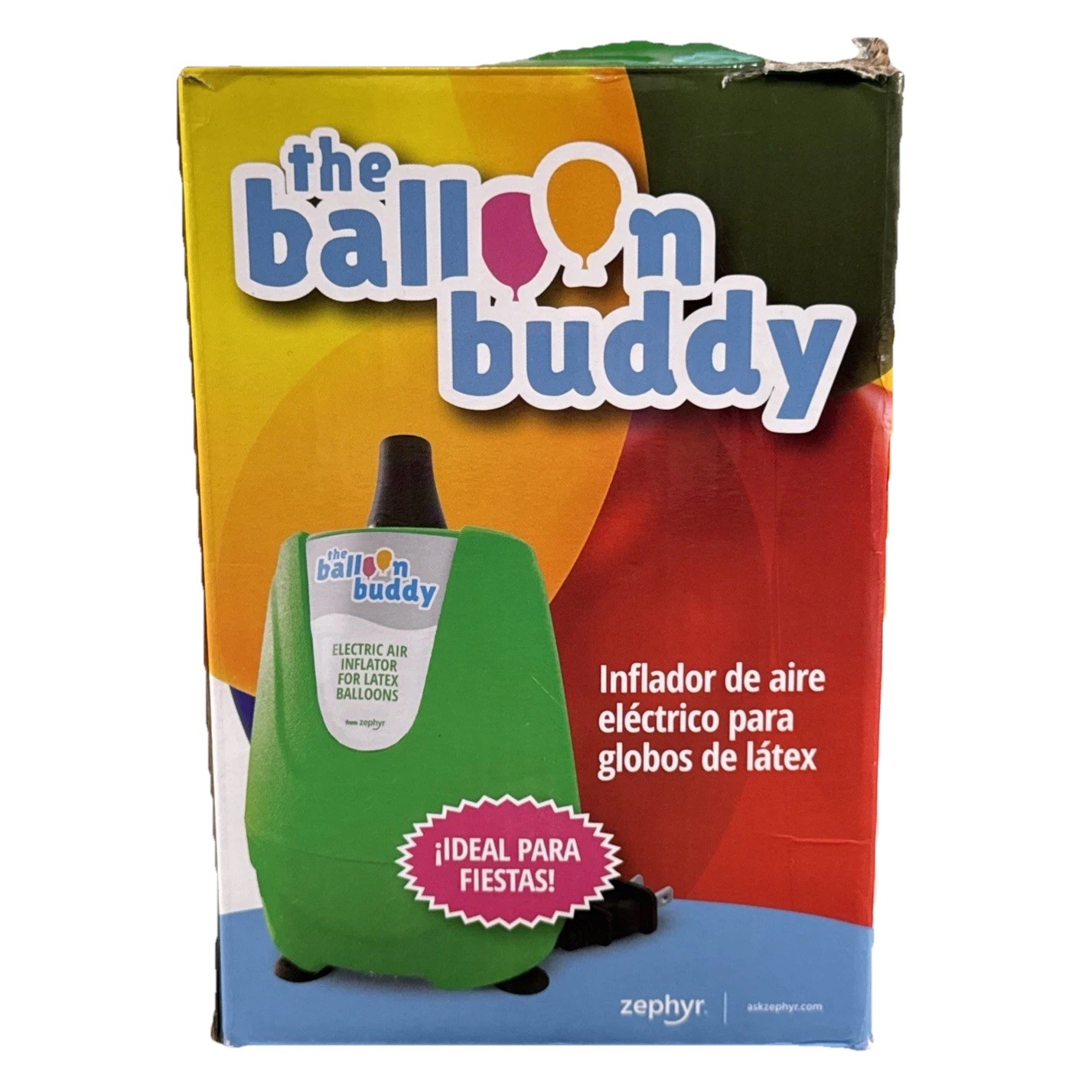The Balloon Buddy Electric Air Inflator For Latex Balloons New Open Box
