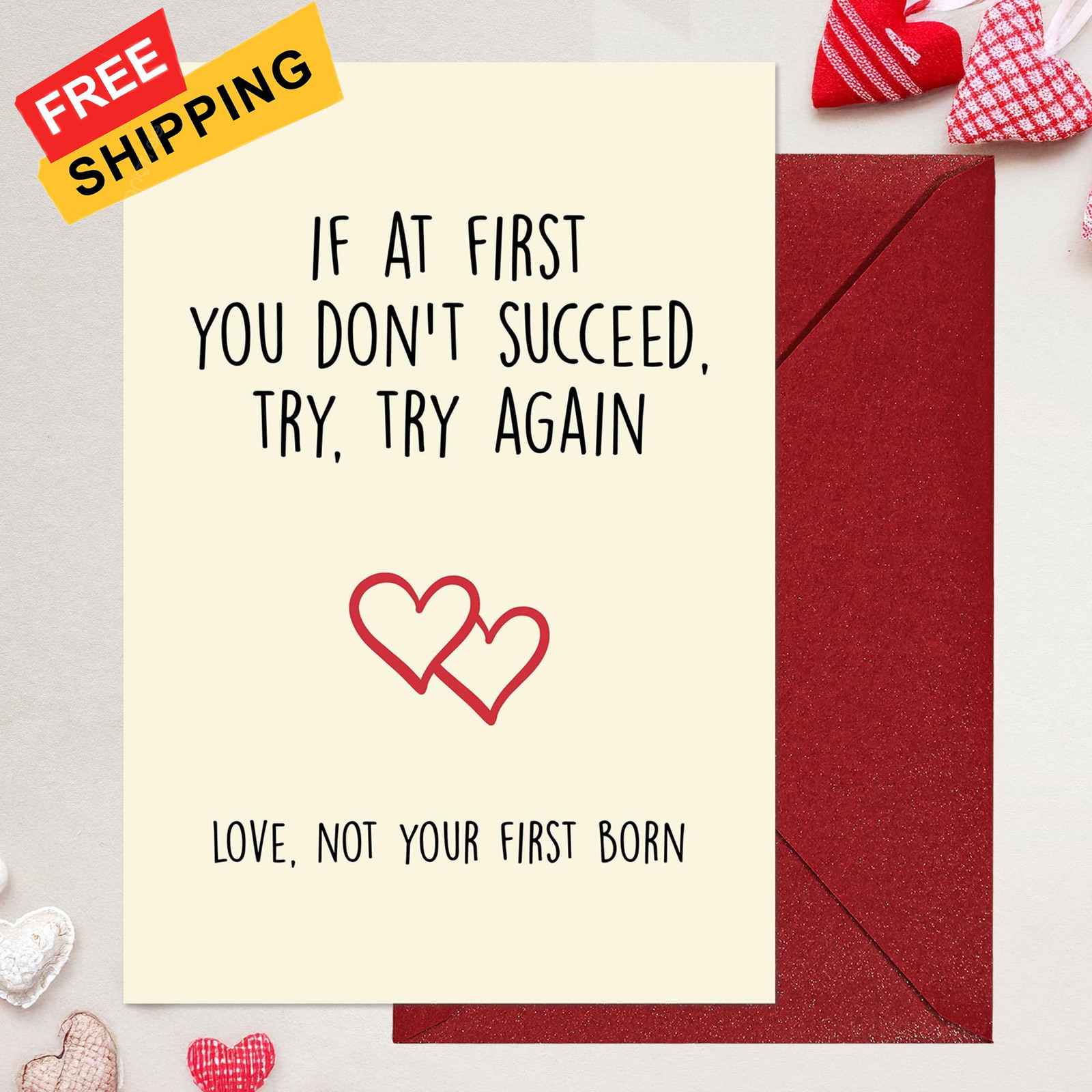 Cheerin Funny Fathers Day Card with 8 inches x 5.3 inches, Warm White