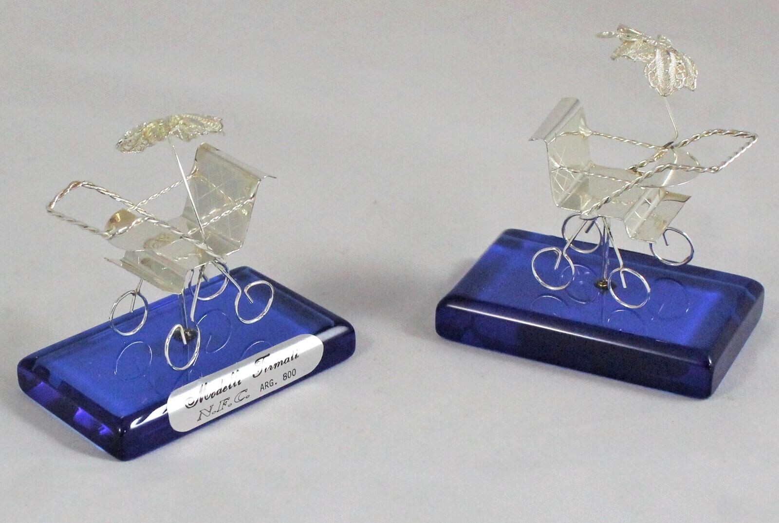 Set Of 10 Birth Baptism Favors Baby Girl Baby Boy Silver Baby Carriage