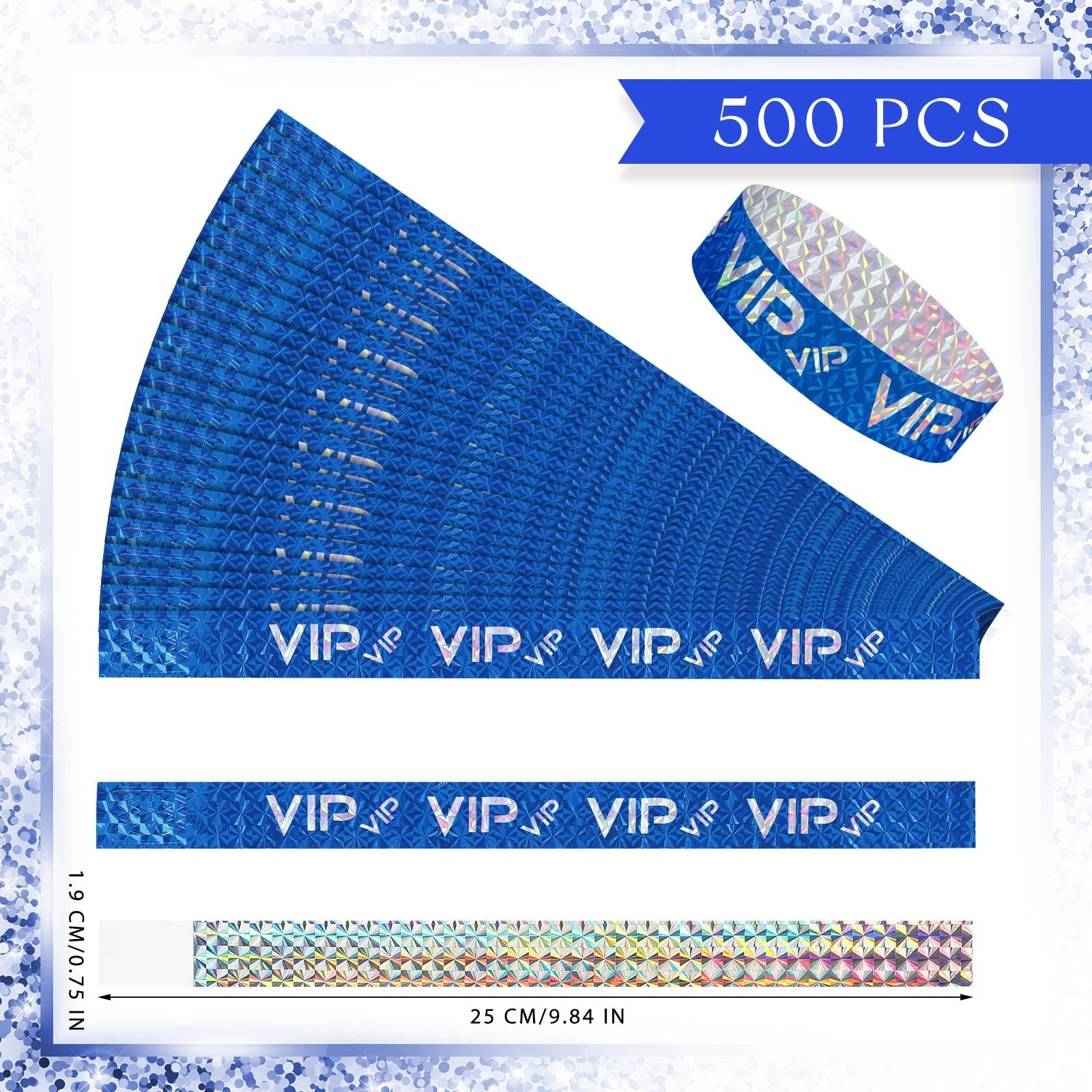500 Pack VIP Plastic Wristbands Party Armbands for Events Concerts Festivals