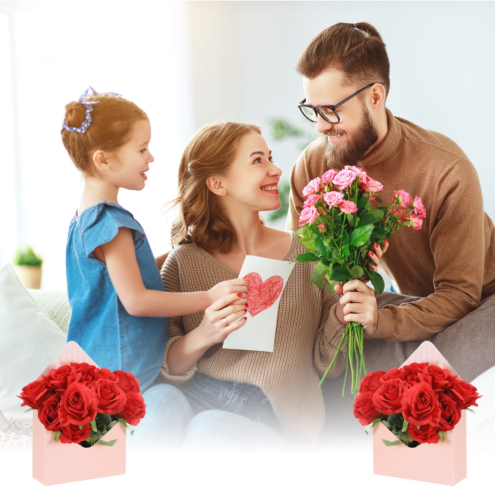 Paper Flower Gift Bags 20Pcs Paper Bouquet Flower Envelope Gift Bag