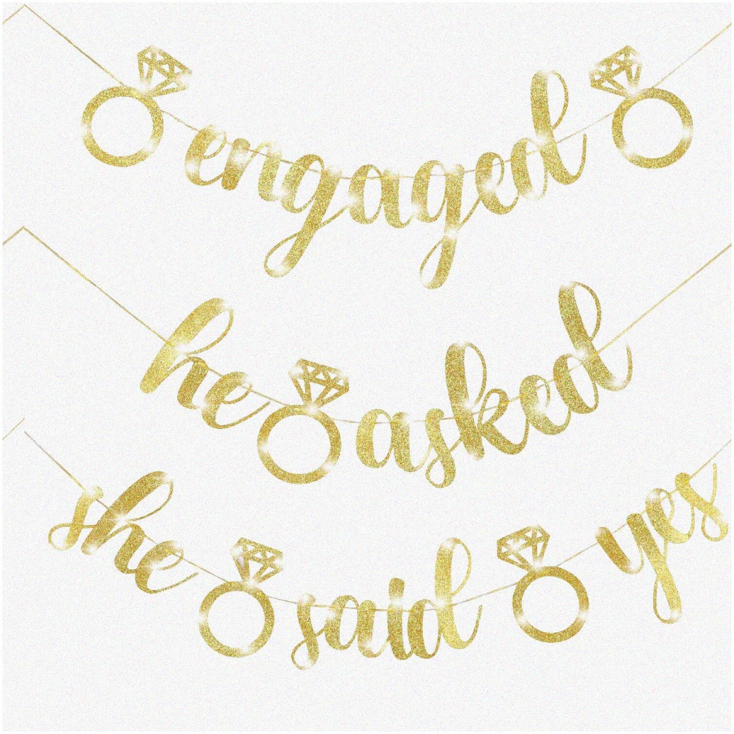 Engagement Celebration Kit with Gold Banners