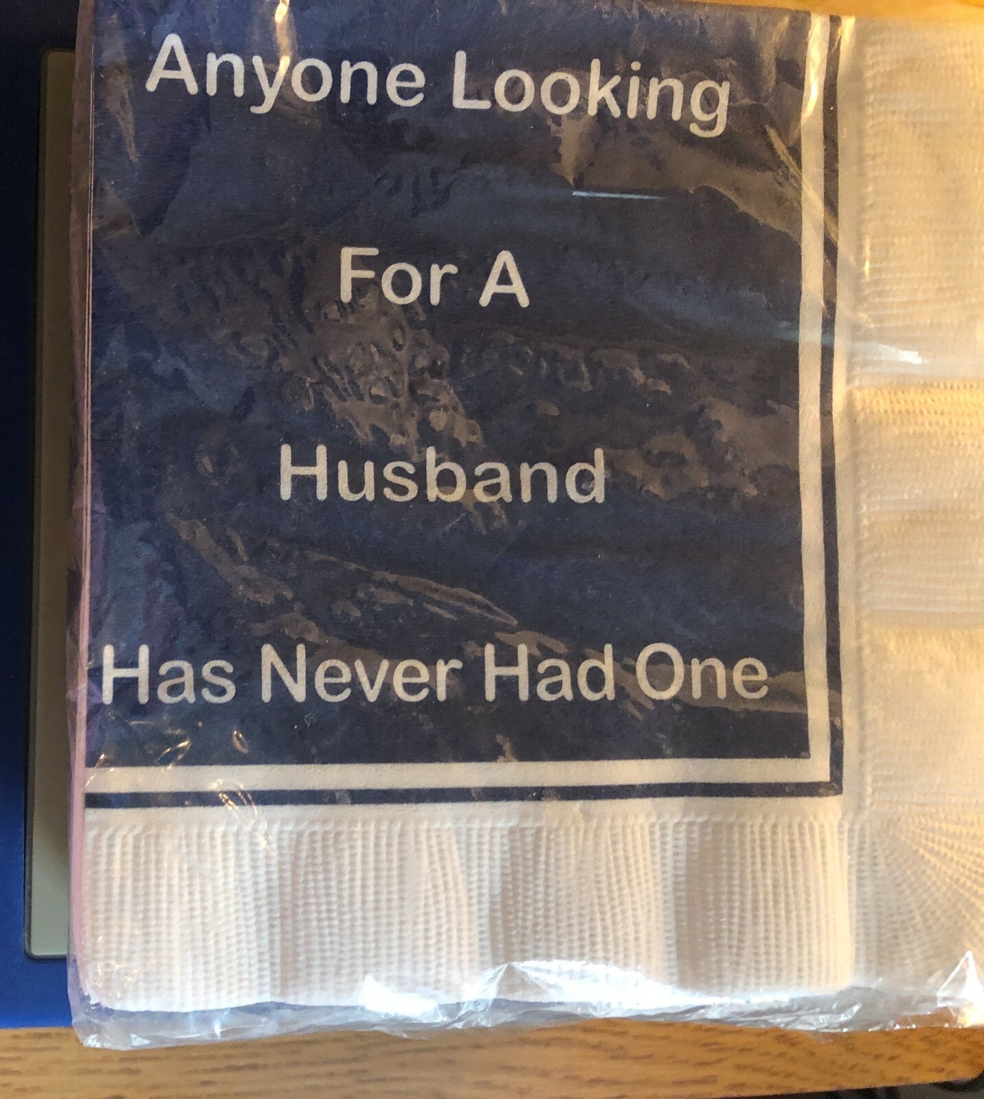 Vintage Happy Hour Beverage Napkins Anyone Looking for a Husband Never Had One