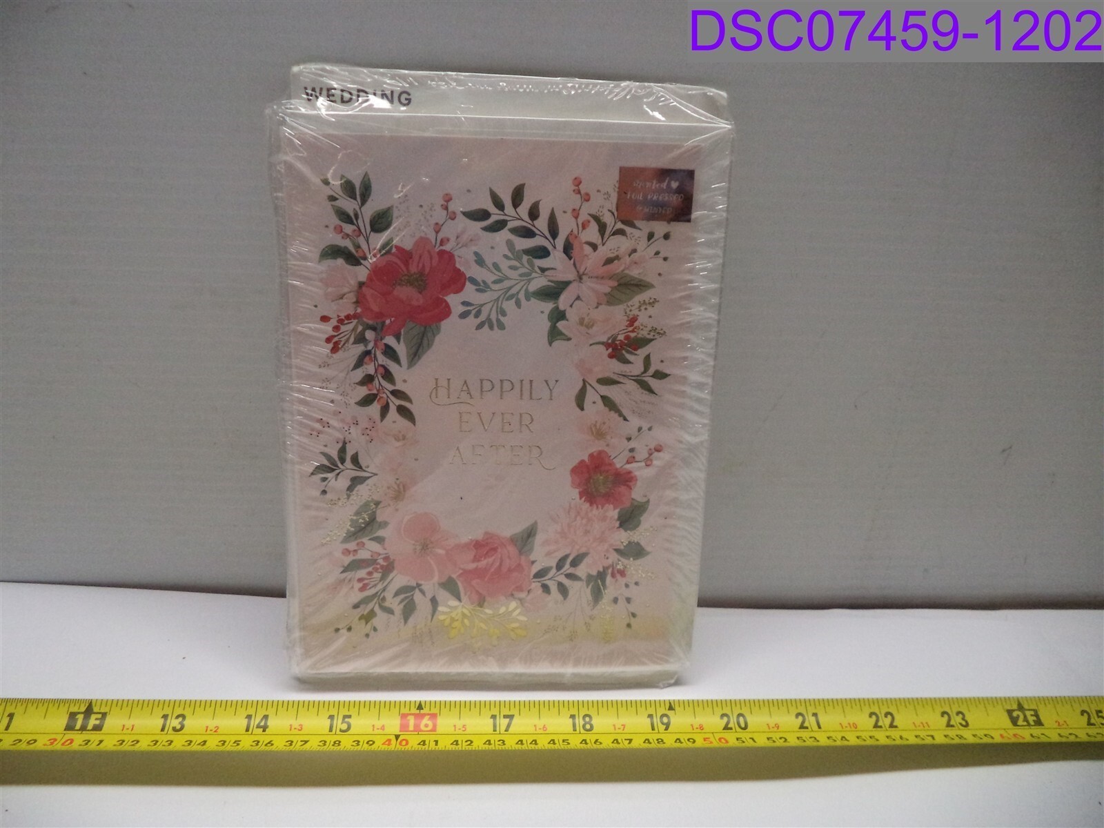 Qty = 1 Pack of 3: Minted Foil Pressed Happily Ever After Floral Wedding Card