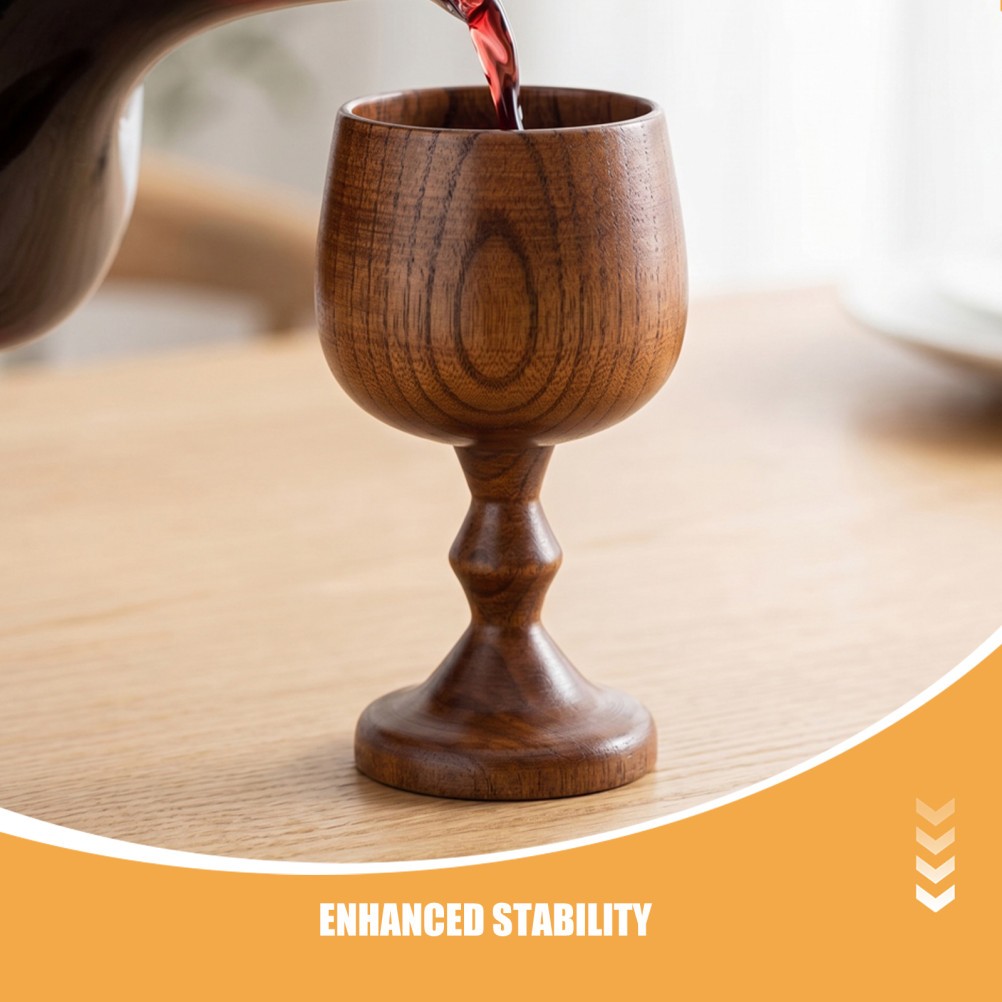 2 Pcs Wooden Cups for Drinking Whiskey Tumbler Glassware Drinkware
