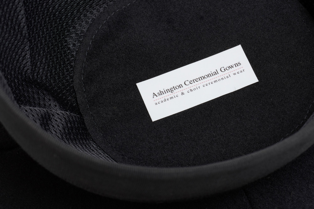 Graduation Mortarboard – Master’s Fitted Black Cap Hat – Academic Gown Accessory