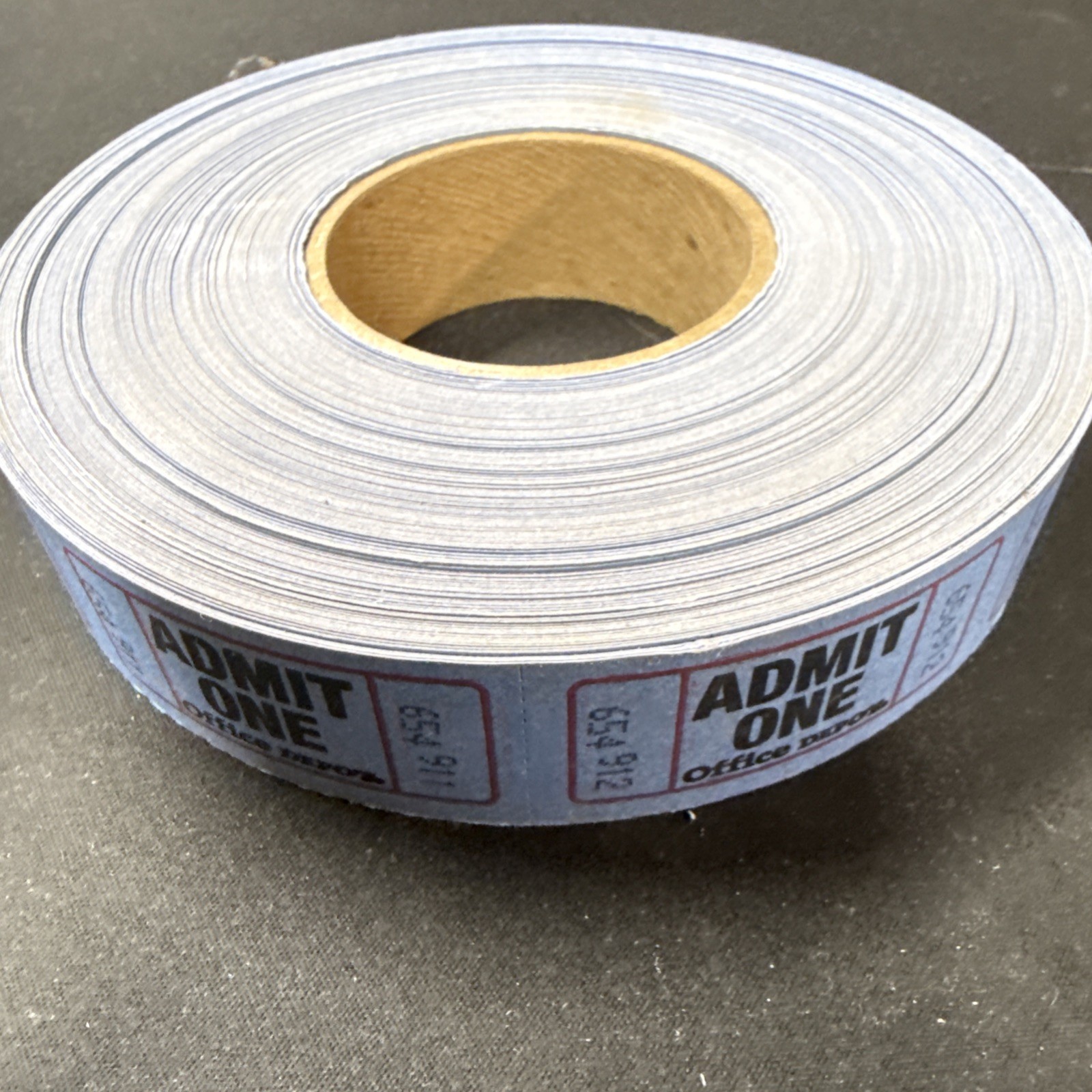 Partial Roll – One-Part Raffle Tickets Blue Remnant Unused Drawing Win Prizes