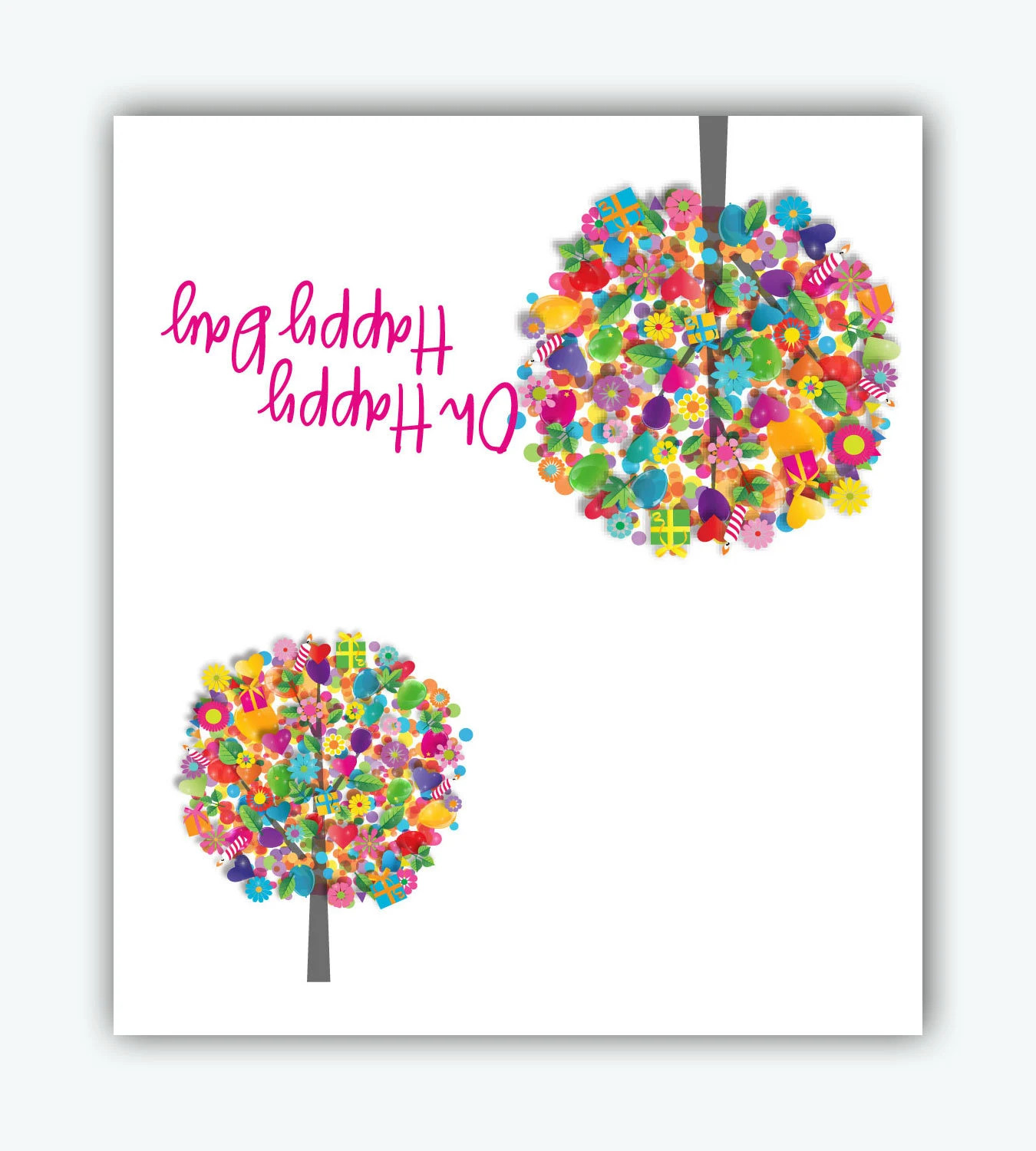Colorful Birthday Place Cards – 25 Place Cards for Party Table Tent Cards