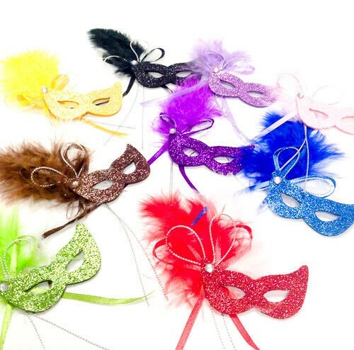 72PCS Mini Masquerade Masks Mini Mardi Gras Masks Quince Purim Favors Invitation