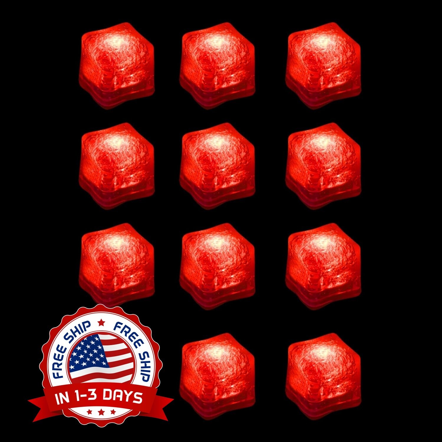 Luces Led En Cubos De Hielo Para Fiestas, Bares Bodas Club 12 PCS Reutilizables