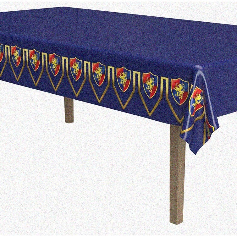 Medieval Knight Castle Tablecloth 54×108 inches