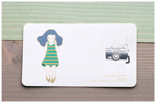 CAMERA Cute Silver Color Little Stainless steel Bookmark Decals – Perfect gift