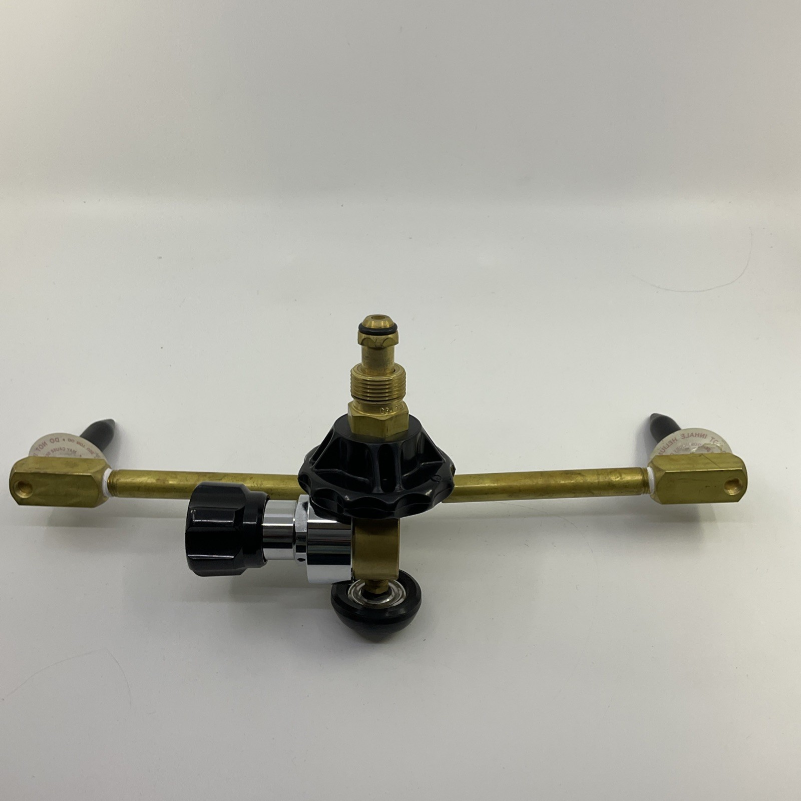 Western CGA 580 dual Helium balloon filler inflator w/3000# Gauge Helium BR22HG