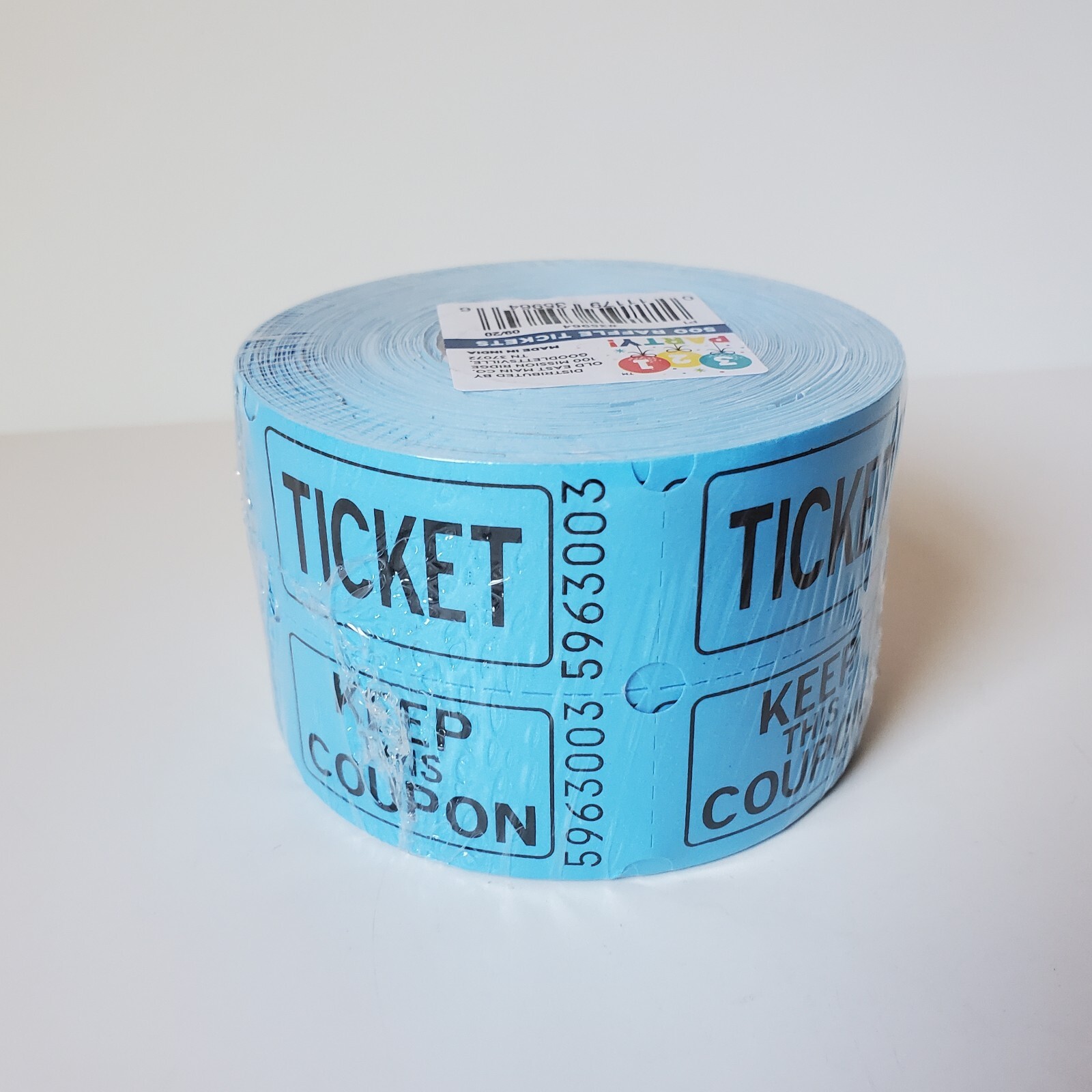3 Rolls Raffle Tickets Roll of 500 Double Stub Split The Pot 50/50 Made USA Lot