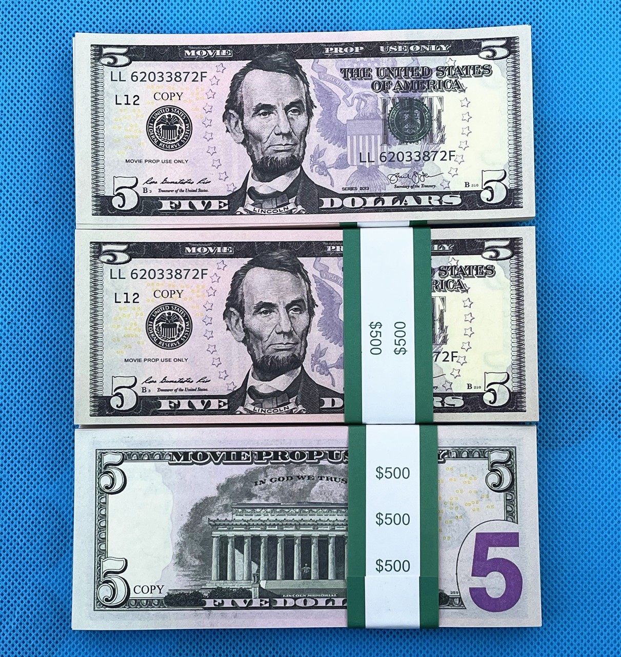 700 Pieces $1,$2, $5,$10, $20, $50,$100 Replica Fake Dollars for Pranks & Movies