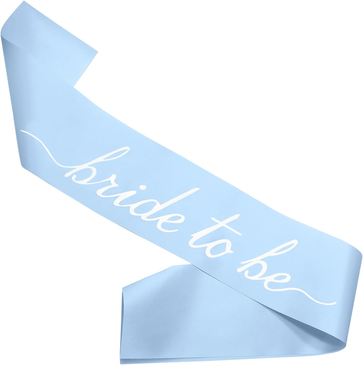 Blue Bride to Be Sash in Soft Satin, Bachelorette Party Wearable, Bridal Shower