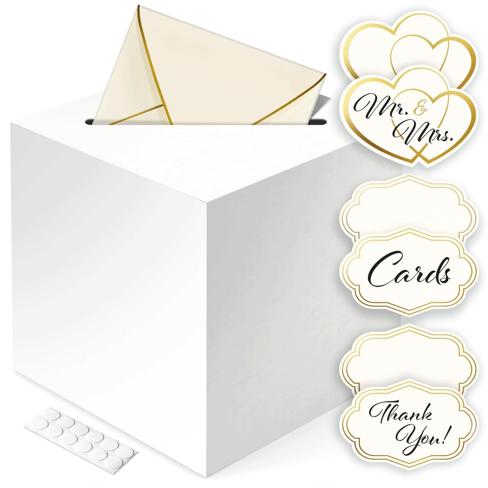 ARTESORI Gift Card Box for Party — White 1 Count (Pack of 1),