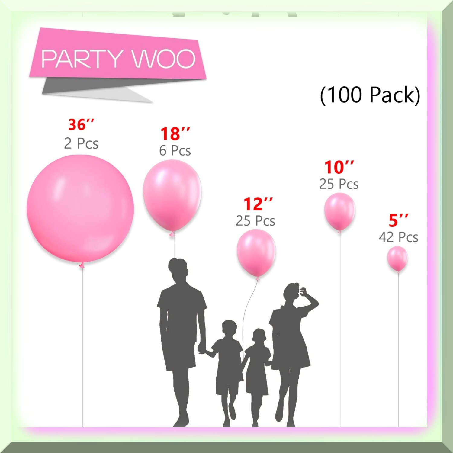 Hot Pink Latex Balloons Set for Celebrations
