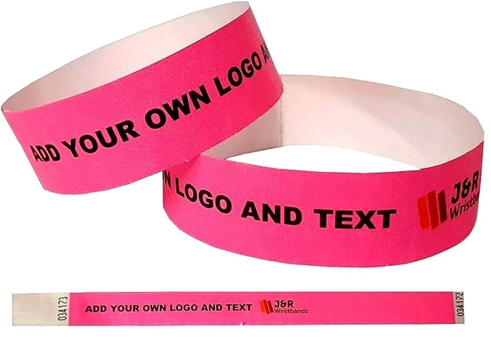 Custom Paper Wristbands Events Security Paper Bracelets Personalise Event Club