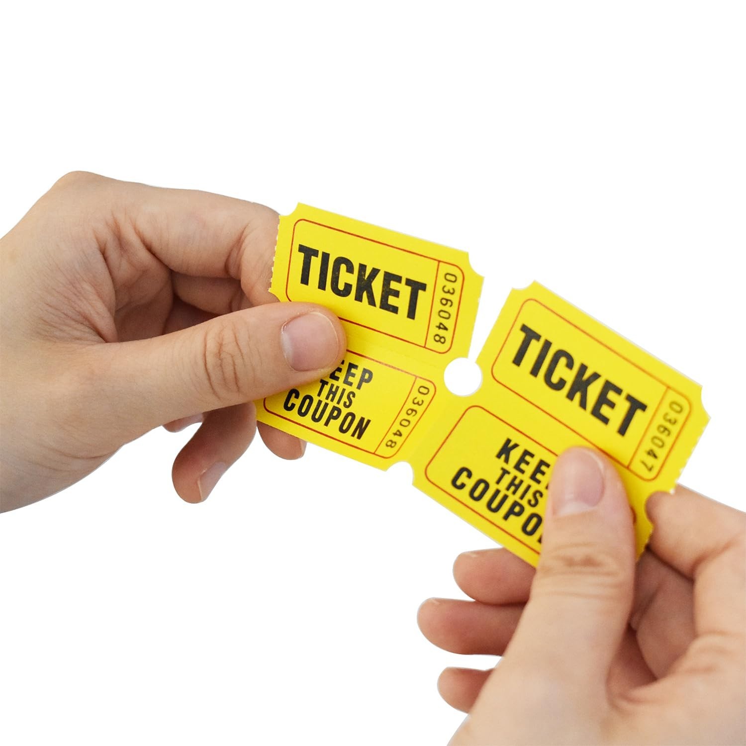 2000 Double Roll Raffle Tickets – 8 Color Set, 50/50 Event Fundraising Supplies