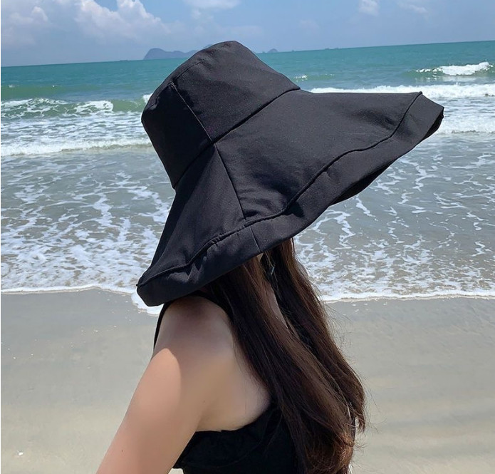 Vinyl sunscreen hat foldable styling sunshade fisherman UVproof outdoor hat