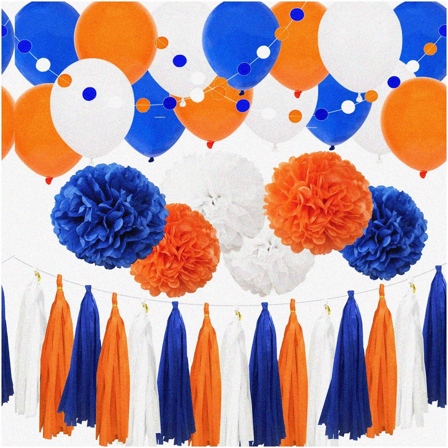 Party Decorations Set with Balloons Banners and Garlands