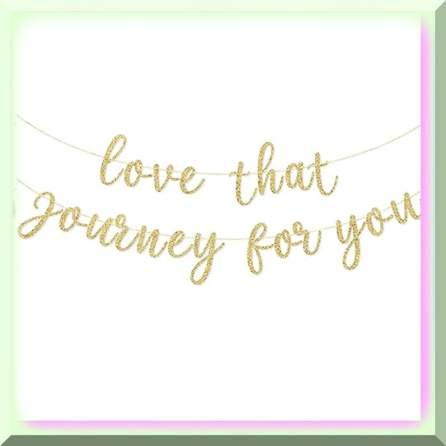 Celebration Love Journey Banner 4.6ft Gold