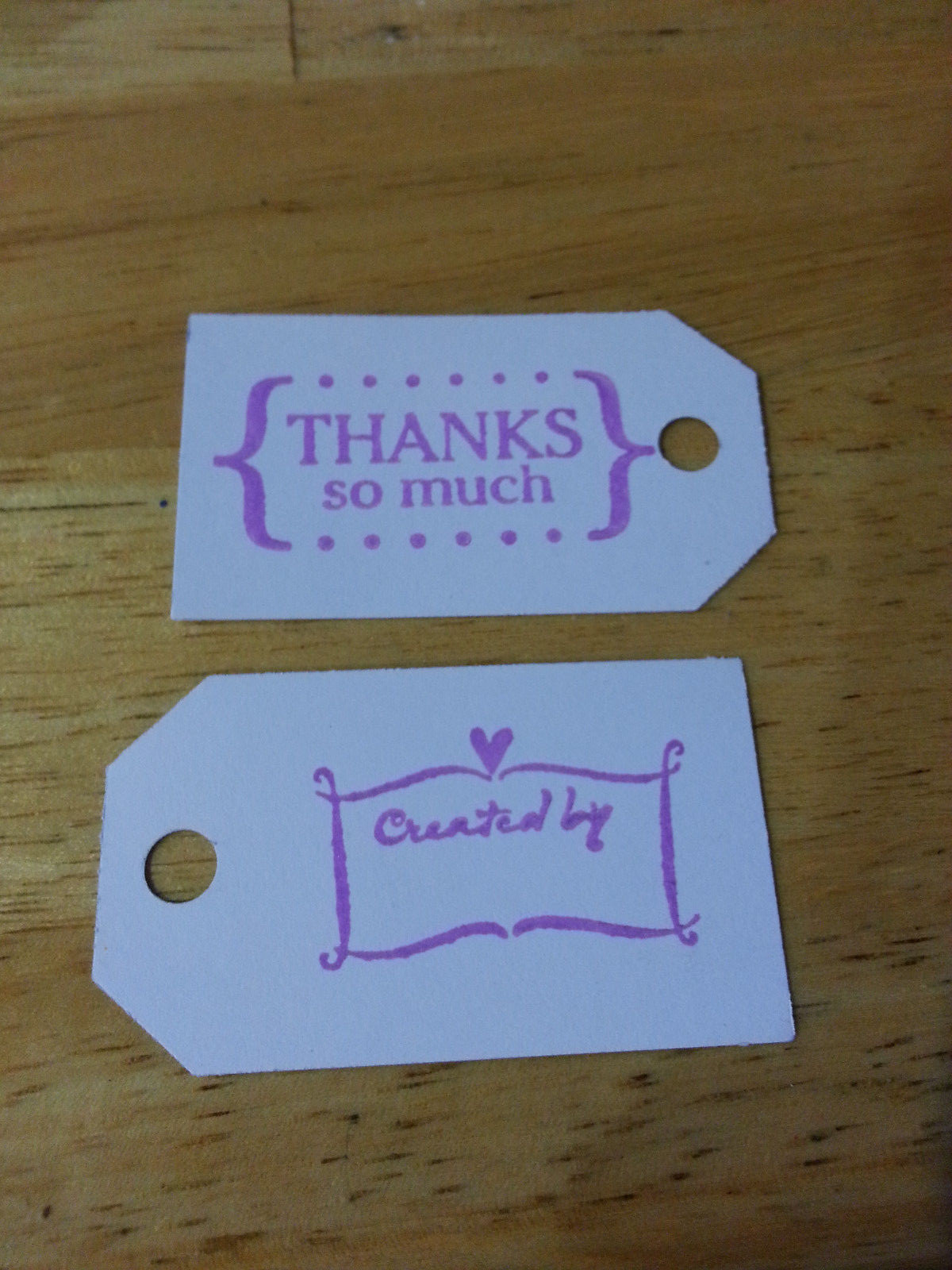 Assorted Handmade Gift Tags Christmas Thank You Created Small business craft die