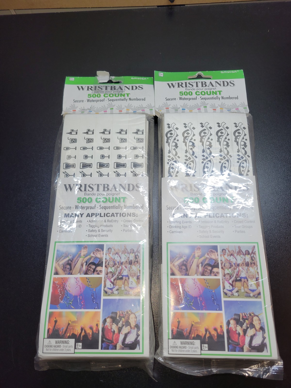 Amscan Wristbands Numbered Water Resistant 500 Count Party And Drinking Age Veri
