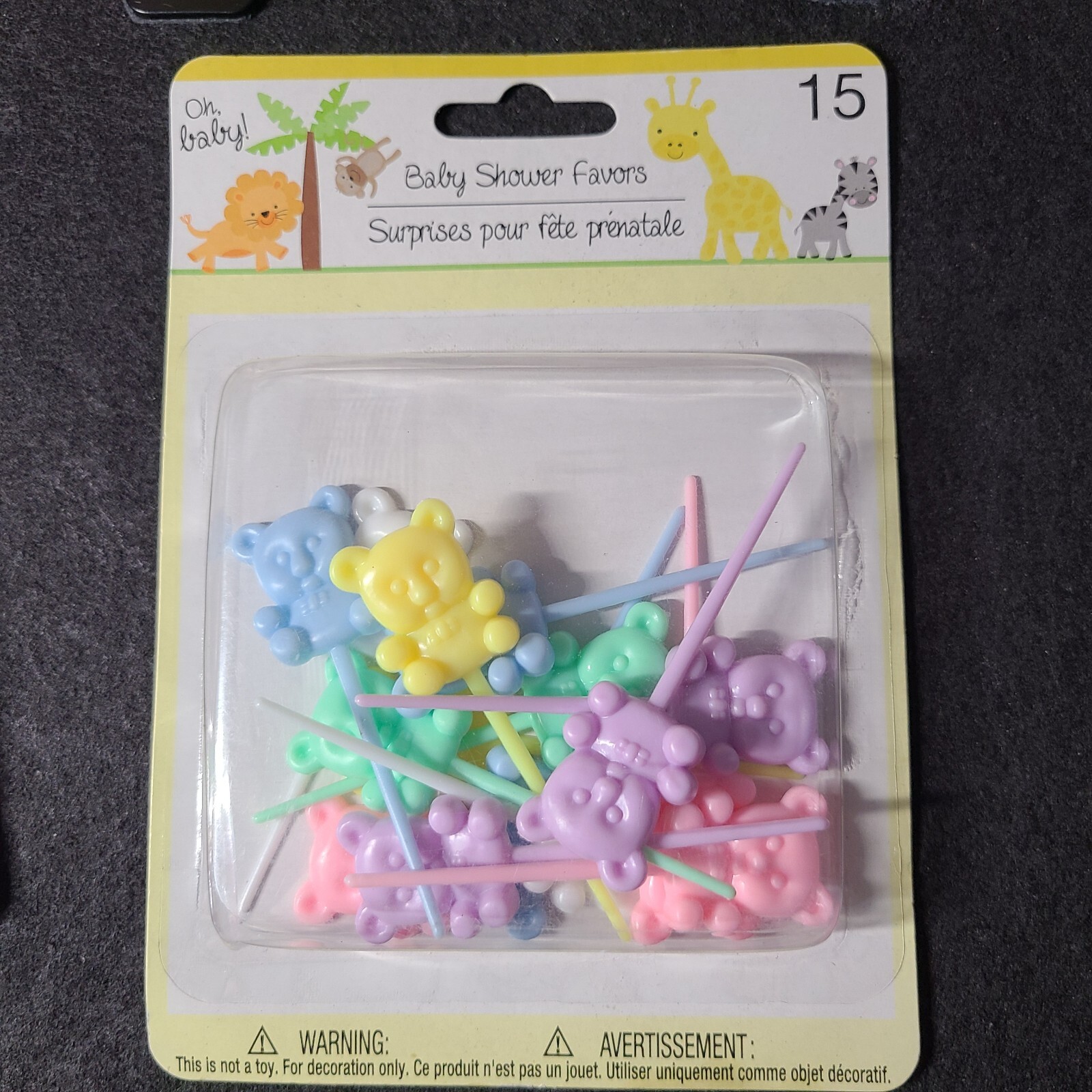 Baby Shower Party Faves Boy Girl Gender Reveal Cupcake Toppers Games 3 Pk Bundle