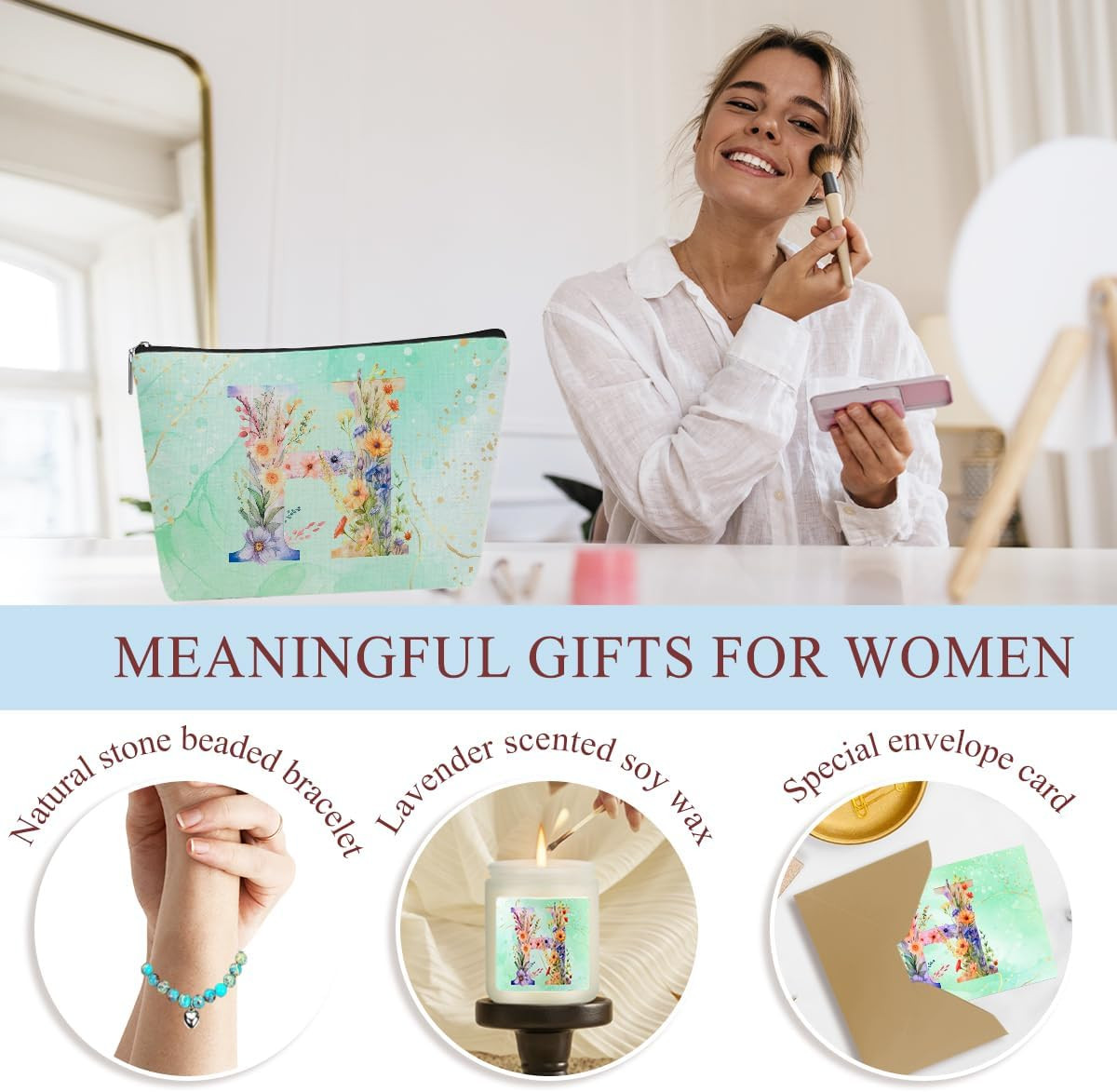 Personalized Gifts Monogrammed Birthday Gifts for Women, Bridesmaid Bachelorette