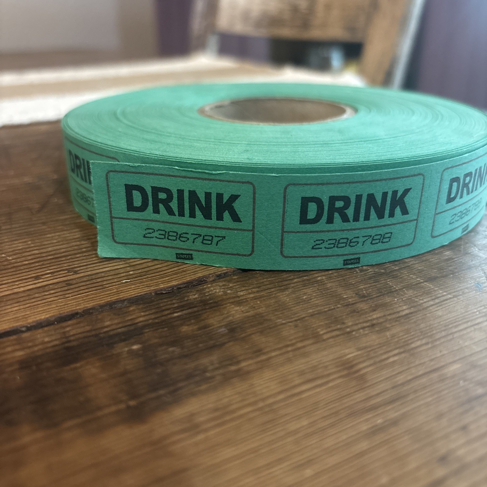 1000 Raffle Tickets Rolls, Drink Tickets Single Roll for Events used about 50