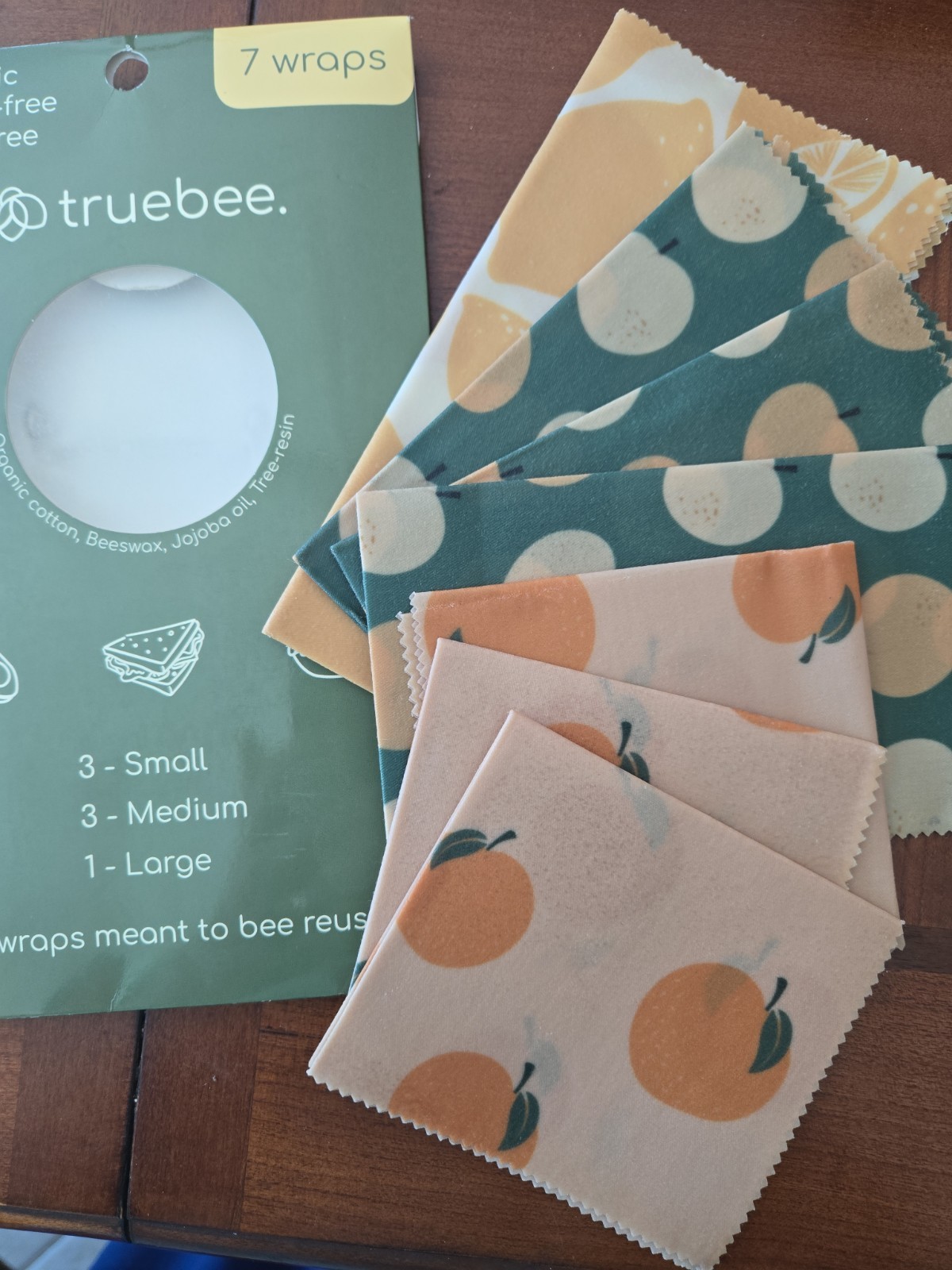 Reusable Beeswax Food Wraps 7-Pack – Eco-Friendly, Non-Toxic Kitchen Must-Have