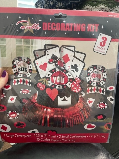 Amscan Poker Casino Night 23 Piece Table Decorating Kit Party Supply New!!!