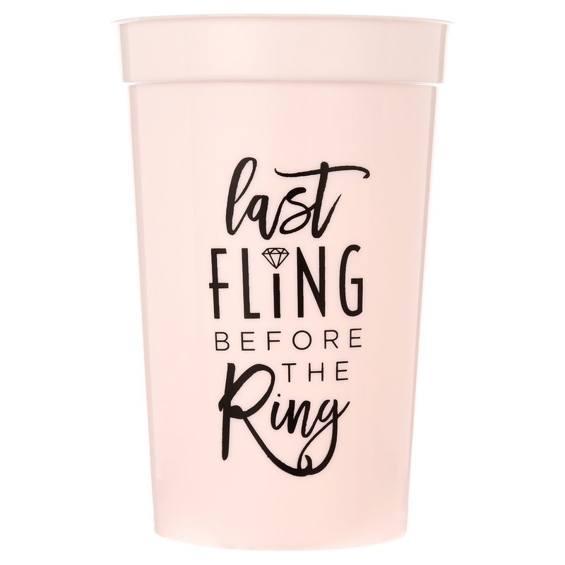 Bridesmaid Party Cups Last Fling Before the Ring Bachelorette Supplies 6 Pack US