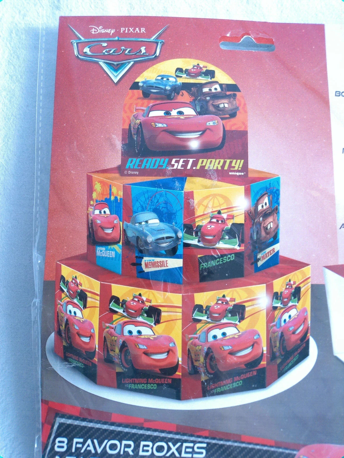 Disney Cars Favor Box Centerpiece Decoration