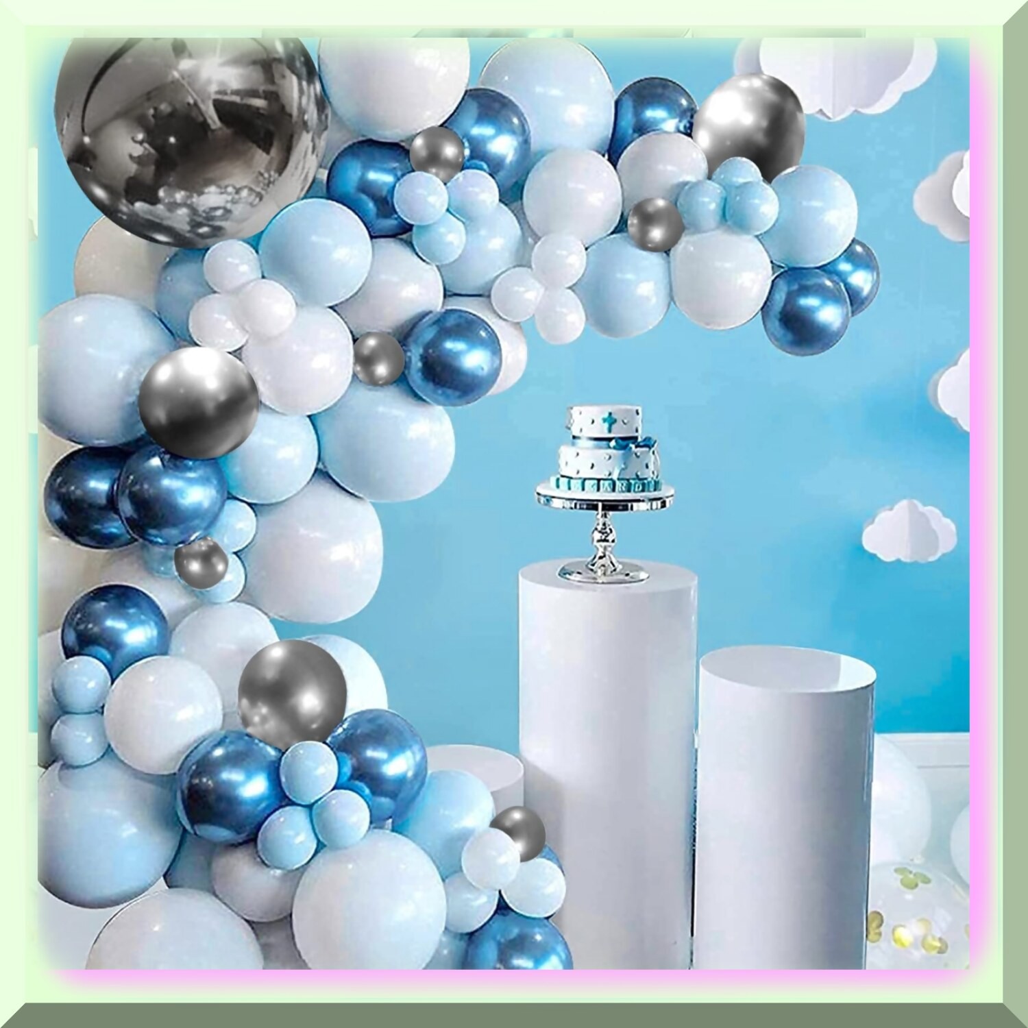 Blue Balloon Garland Kit for Celebrations