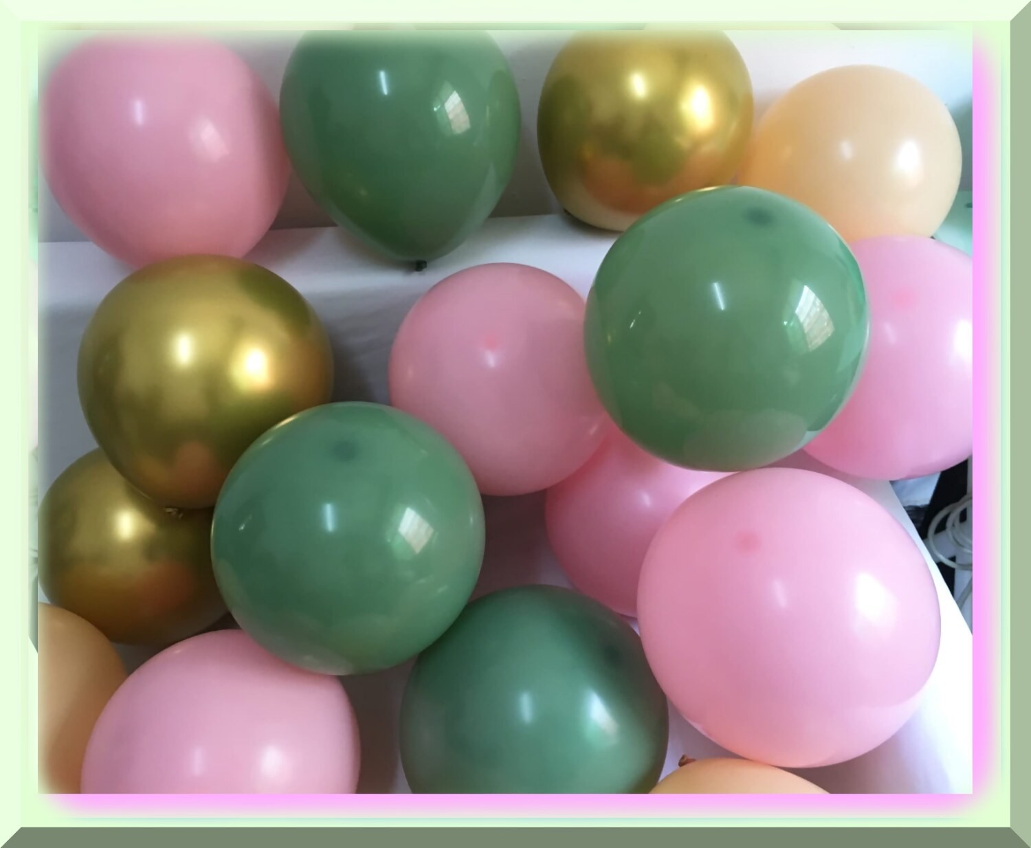 Sage Green Latex Balloon Bouquet for Celebrations