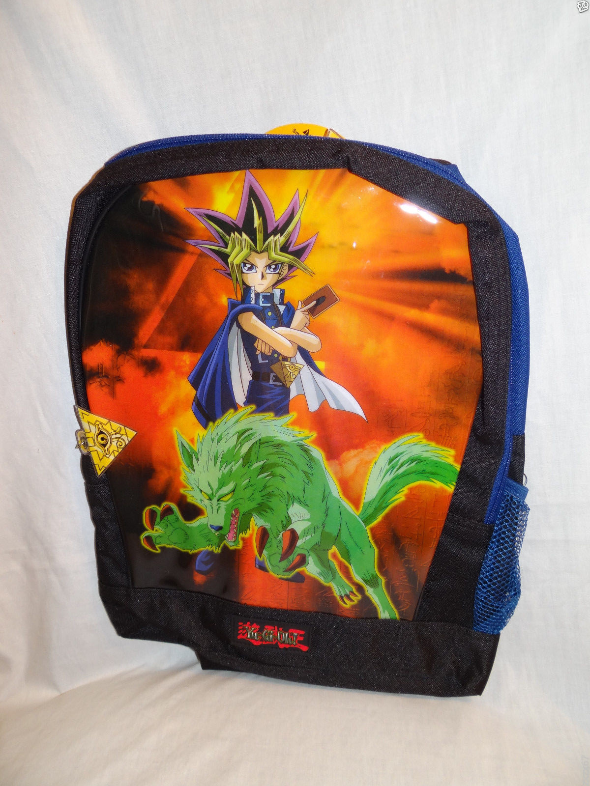 NEW WITH TAGS 1996 VINTAGE YU-GI-OH BLUE BACKPACK 11″ X 15″