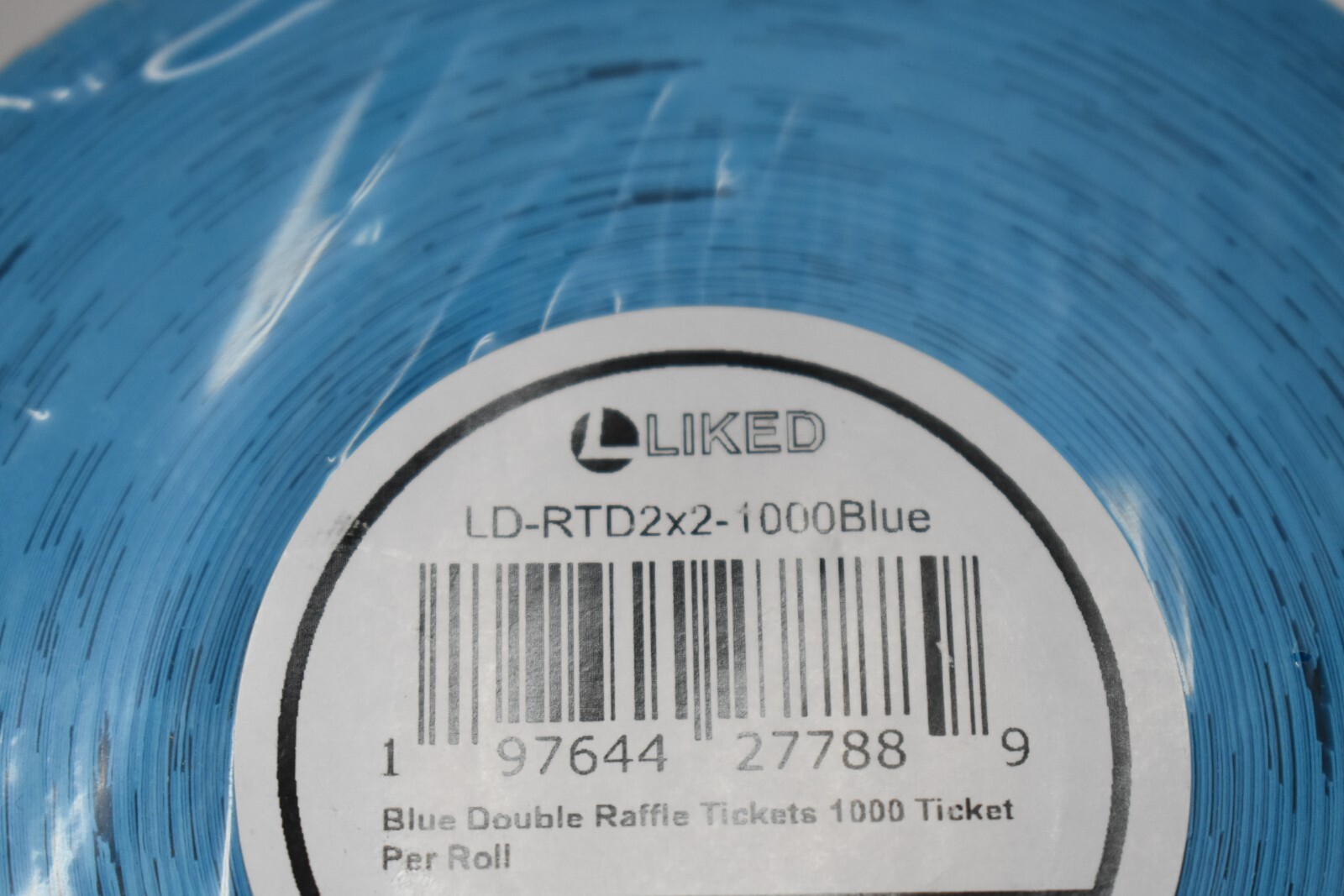 Raffle Tickets Double Rolls 1000 Per Roll 50/50 Raffle Tickets for Events Blue