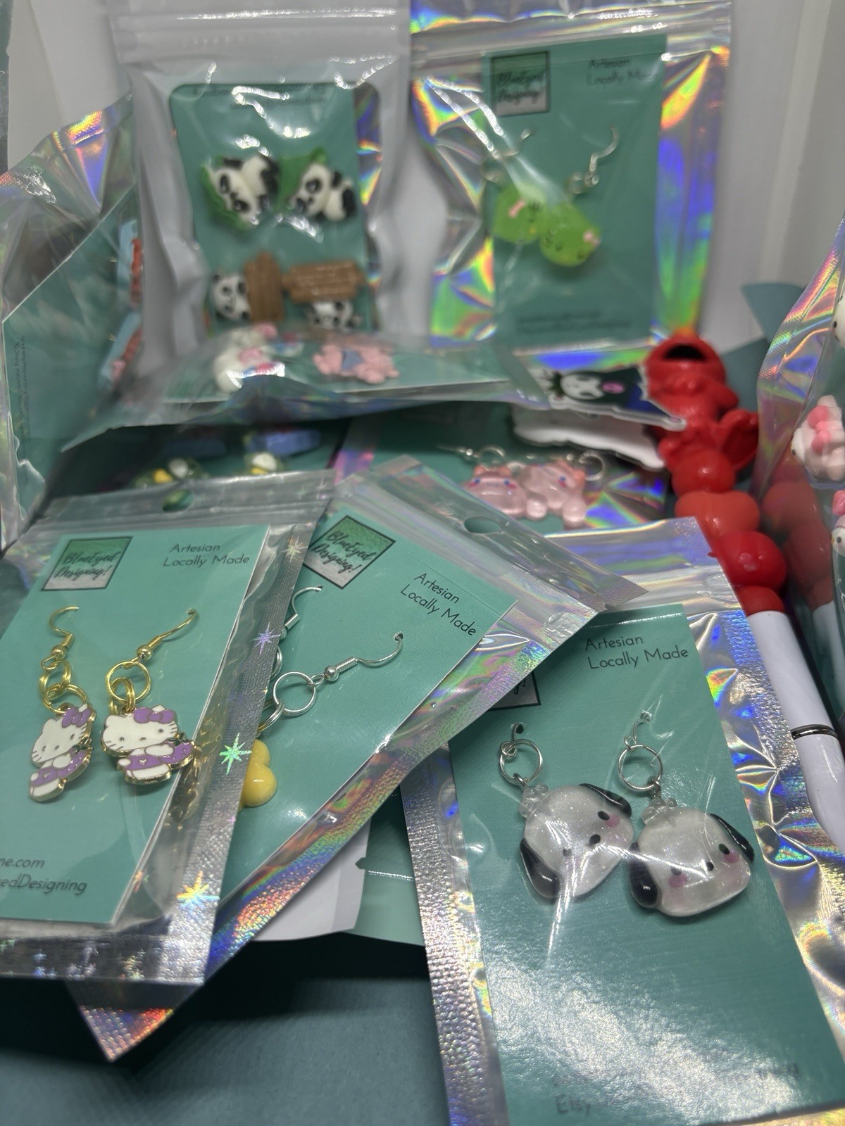 Kawaii Kitty Mystery Bags 10+ Gifts Inside Earrings, Hair Clips, Pens #2