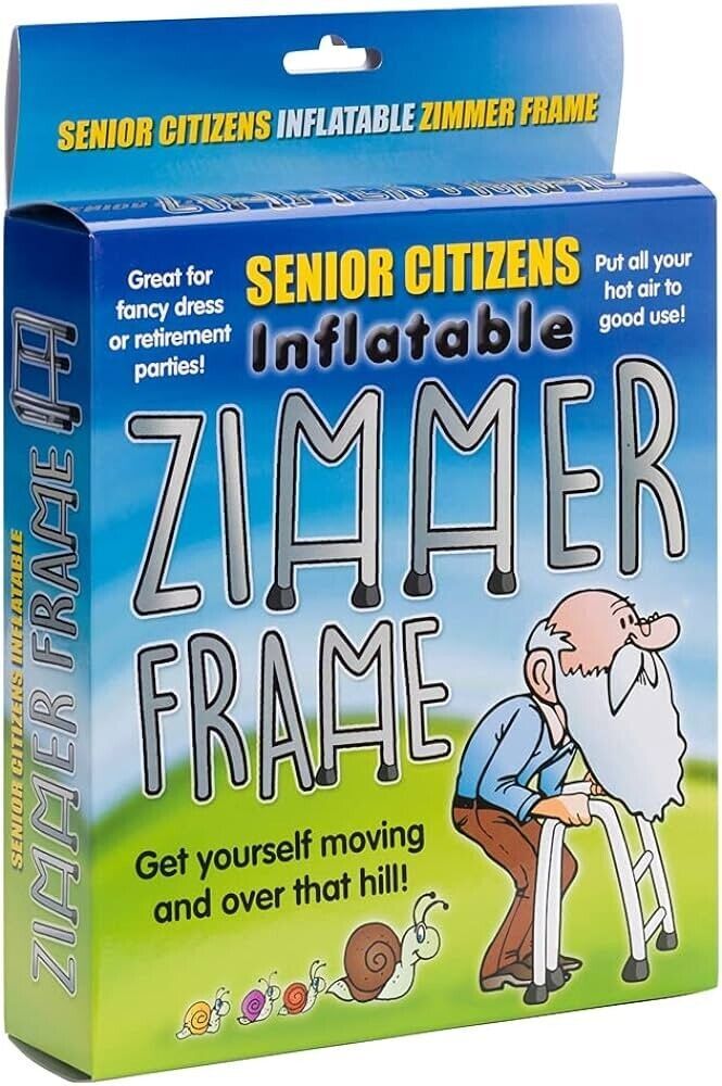 INFLATABLE WALKER – Senior Citizen Over the Hill – Funny Birthday Gag Joke Gift