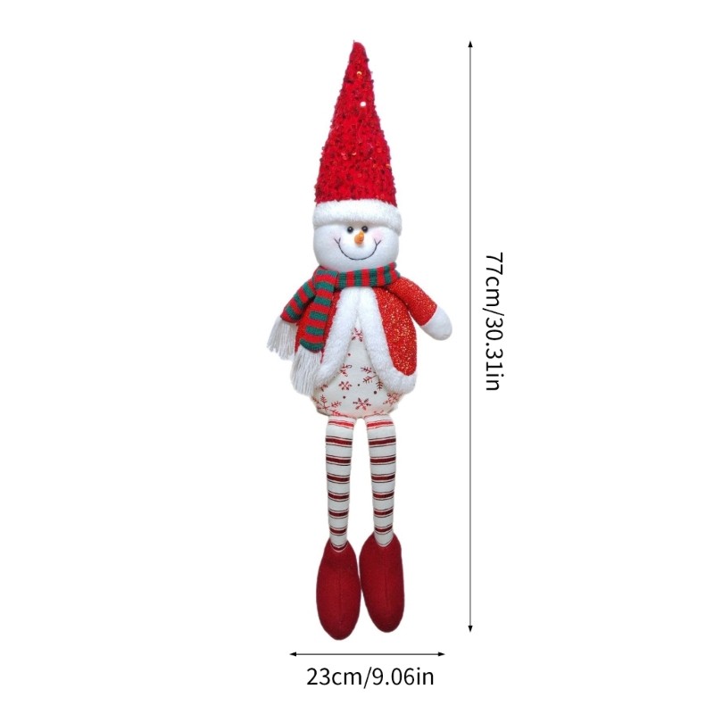 Plush Doll Christmas Decoration Sitting Santa Reindeer Snowman Plush Figures