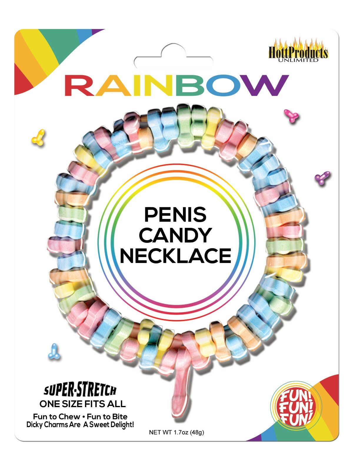 Bachelorette Party Favors DICKY CHARMS CANDY NECKLACE Funny Bridal Shower Gag