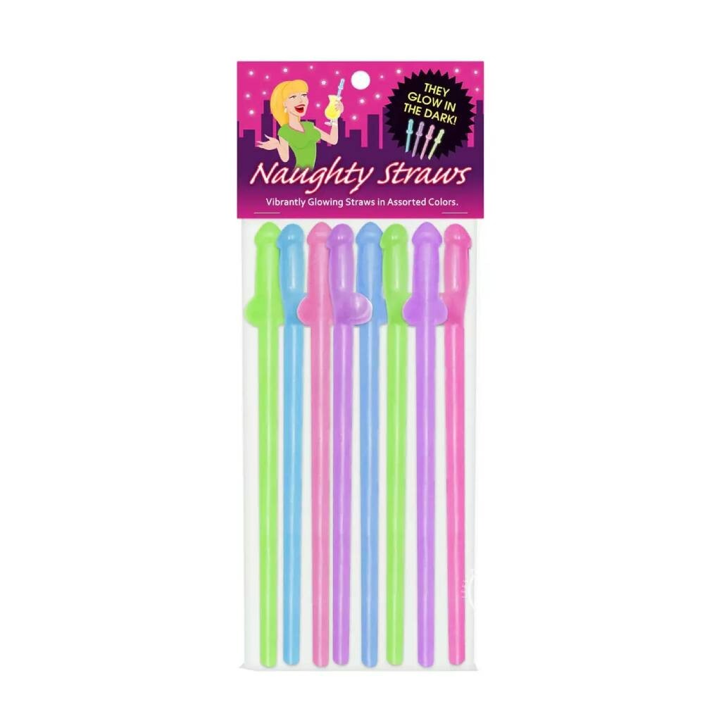 Kheper Games Naughty Straws-Glow In The Dark (Pack of 8)