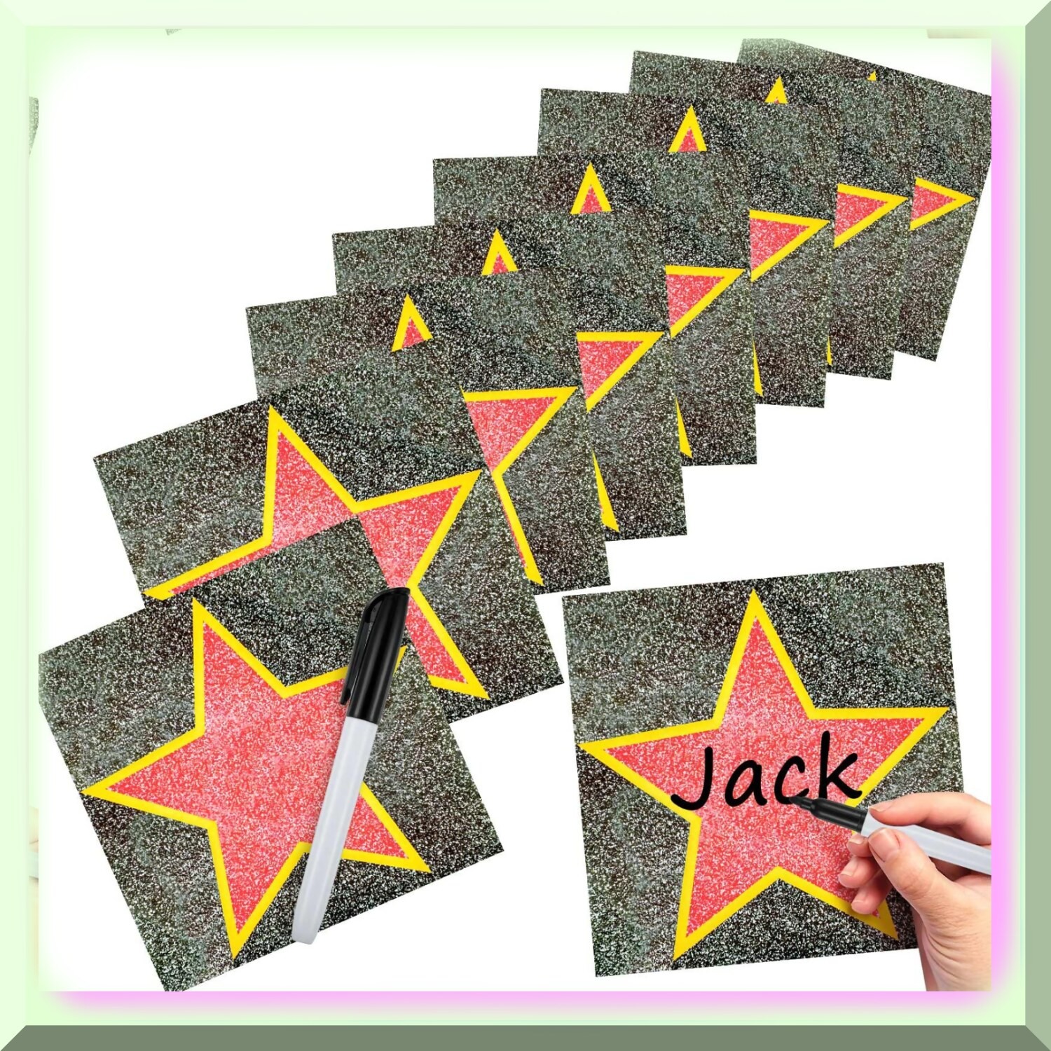 Star Sticker Set with Marker for Party Decoration