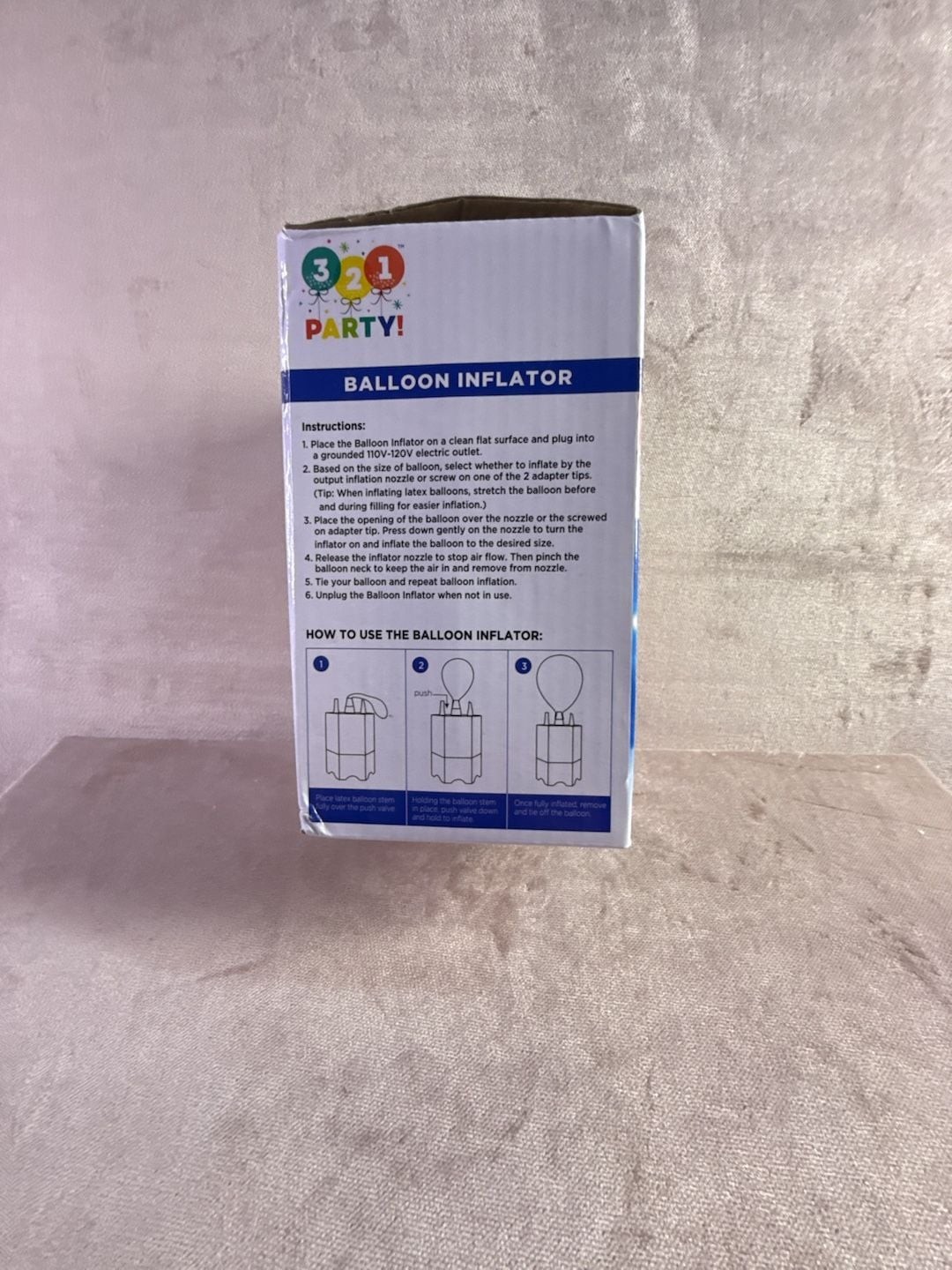 3-2-1 Party! Balloon Inflator, Assorted,