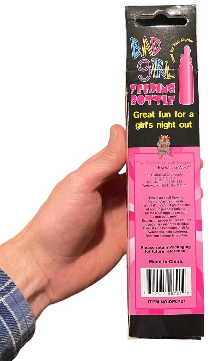 BAD GIRL Feeding Willy Pecker Bottle – Adult Joke Novelty Hen Bachelorette Party